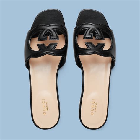 gucci interlocking g sandals|gucci interlocking g slide sandal.